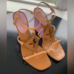Louis Vuitton Flower Monogram Wedges, size 38